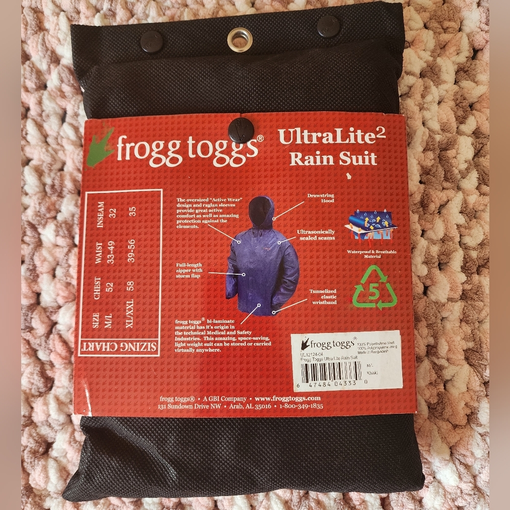 Frogg Toggs UltraLite2 Rain Suit - Black - Picture 2 of 2